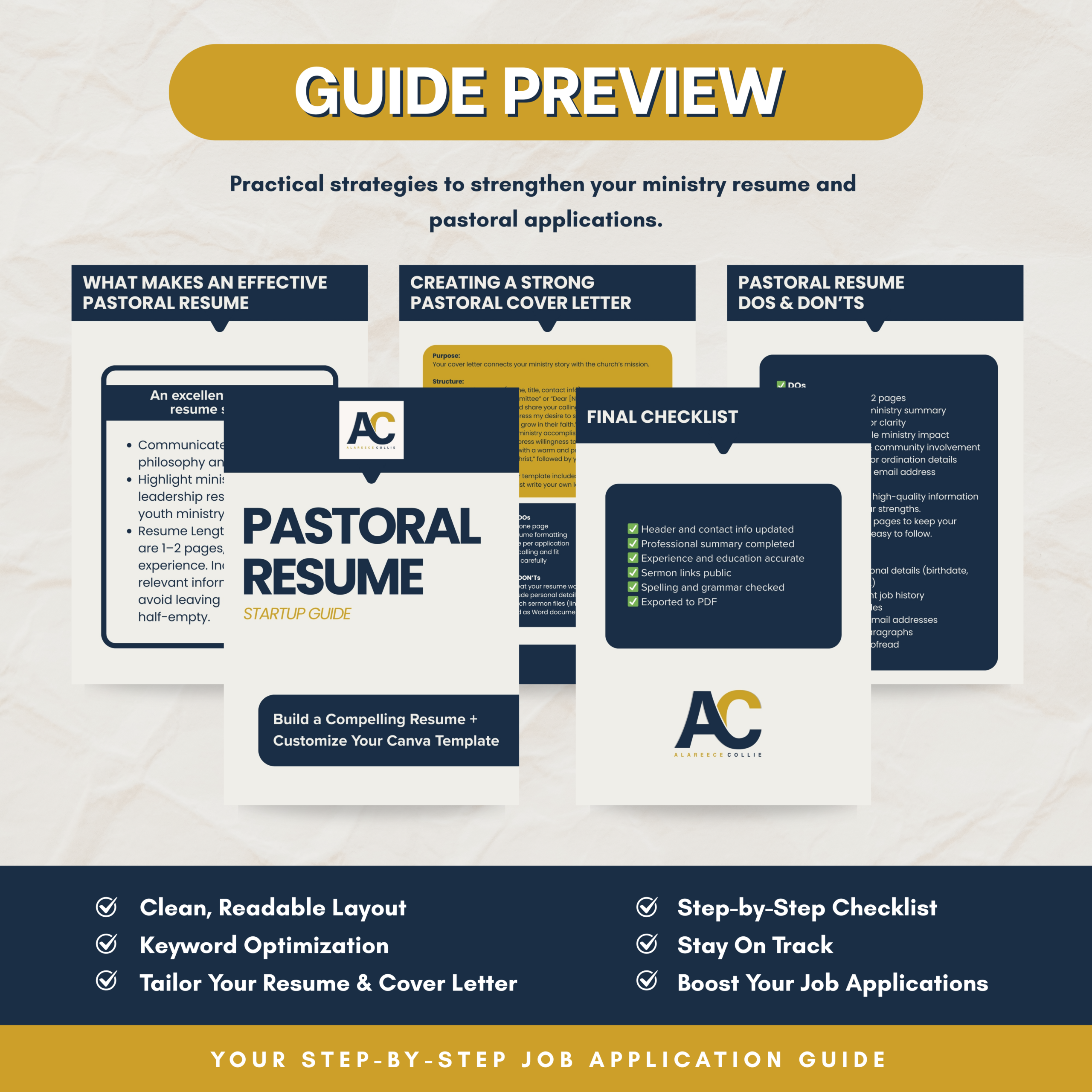 Pastoral Resume Template + Cover Letter (Editable in Canva) — Includes Complimentary Startup Guide - Image 5